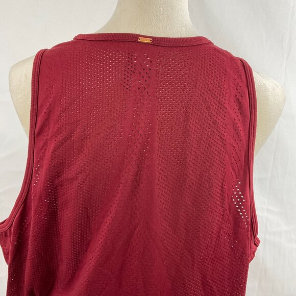 Pink Victoria's Secret Athletic Seamless Tank Top XL Maroon Perforated Details - Picture 10 of 13